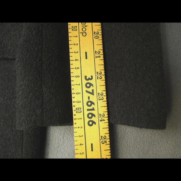 JELLER Vintage 100% CASHMERE Long Button Up Coat From HUNGARY with Pockets Gray - Picture 8 of 9